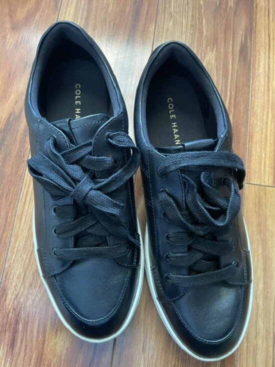 Cole Haan Shoes - Cole Haan Women's Lace Casual Sneakers, Black White, Size 10B